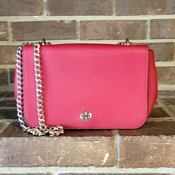 Tory Burch Handbags - Tory Burch Women's Robinson Chain Crossbody Bag Red